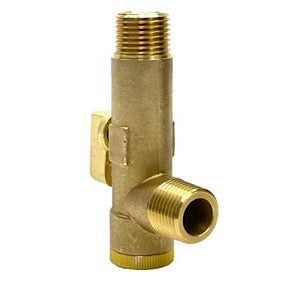 BPS-5050 | 1/2" MPT x 1/2" MPT Combo Brass Strainer/Shut-Off Valve 600 PSI CWP