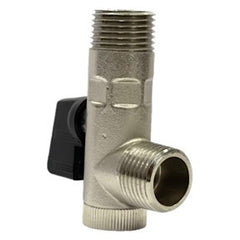 BPSC-5050 | 1/2" x 1/2" MPT Combo Mini Chrome Strainer/Shut-Off Valve 600 PSI CWP