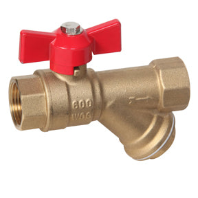 BVY-50 | 1/2" FPT Combo Brass Y-Strainer/Shut-Off Valve 600 PSI CWP