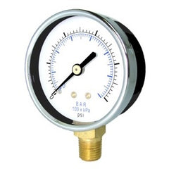 DRSM20-200 | 2" Dial 1/4" Side Mount Port  0 -200 psi  Dry Gauge