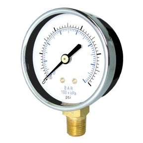 DRSM25-200 | 2.5" Dial 1/4" Side Mount Port  0 -200 psi  Dry Gauge