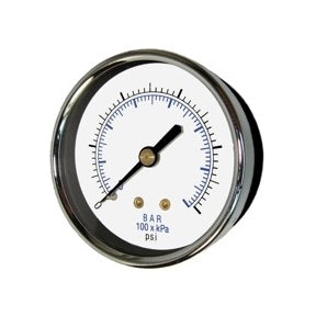 DRBM15-100 | 1.5" Dial 1/8" Back Mount Port  0 - 100 psi  Dry Gauge